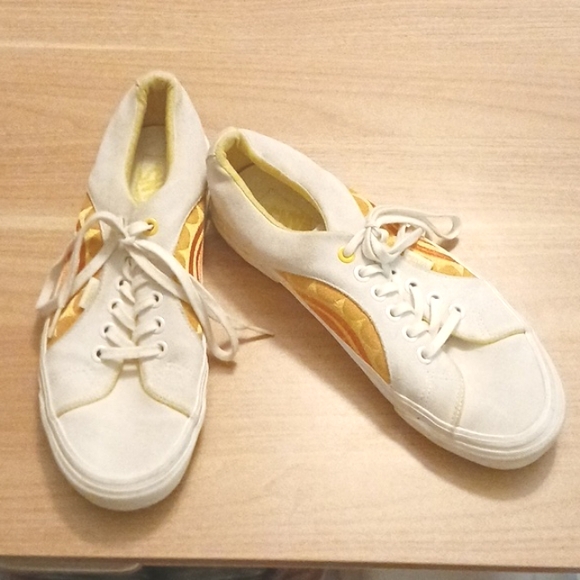 Vans Custom "Embroidered Sunshine" Leather Sneakers (Size W 11 / M 9.5) - Picture 2 of 11